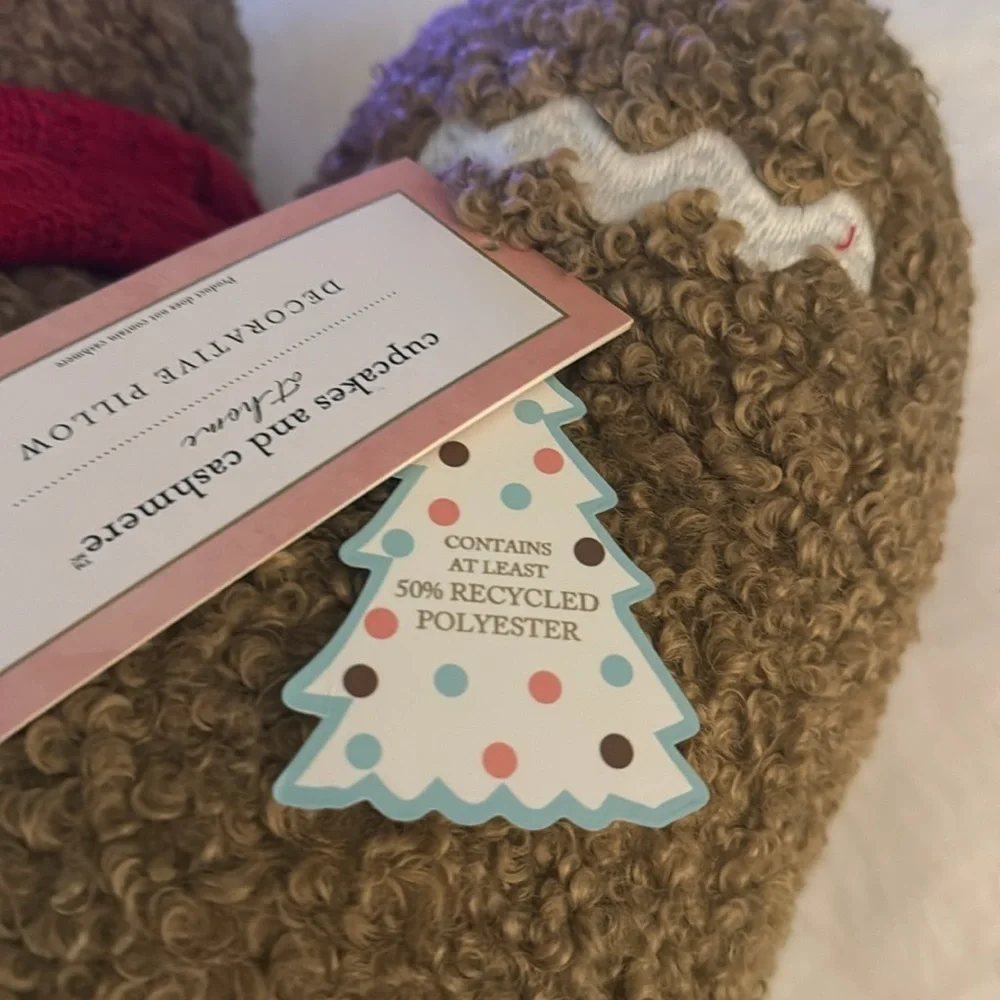CUPCAKES & CASHMERE 26x19 Oversized Gingerbread Man Pillow